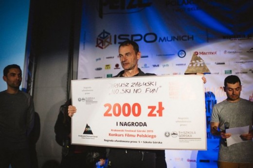 Dariusz Załuski and the film "No ski no fun" - Best Polish Film Award (fot. Adam Kokot)